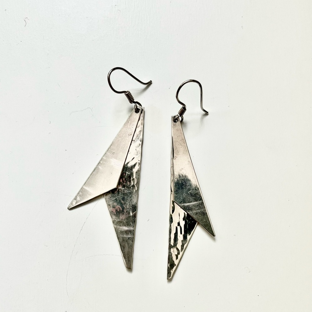 Mexican Sterling Silver Geometric Earrings